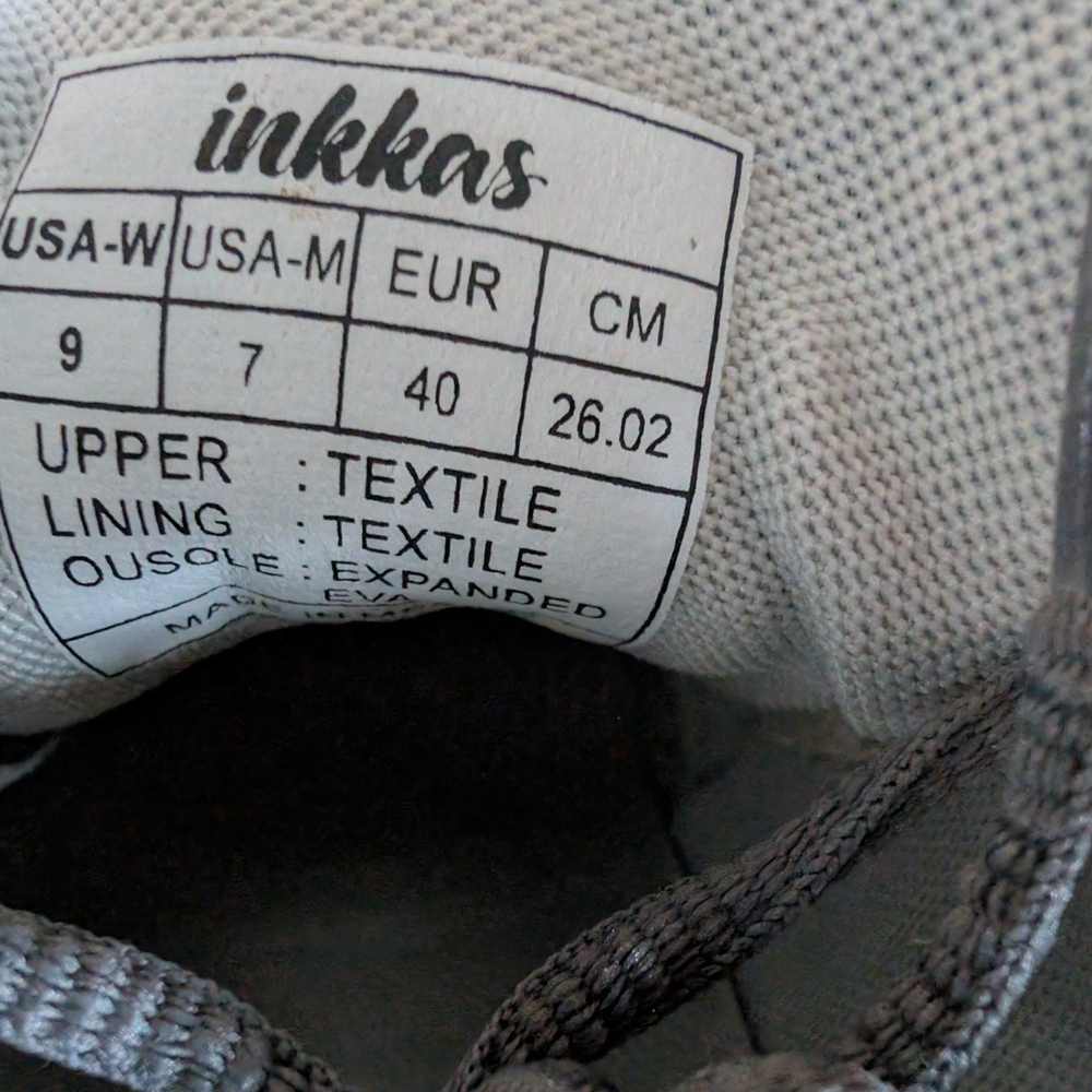Inkkas Gray and Black Sneakers - Picture 3 of 4